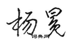 駱恆光楊冕行書個性簽名怎么寫