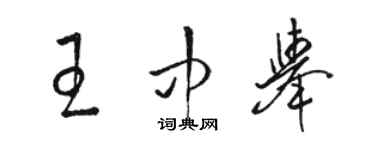 駱恆光王中舉草書個性簽名怎么寫