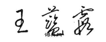 駱恆光王藍霞草書個性簽名怎么寫