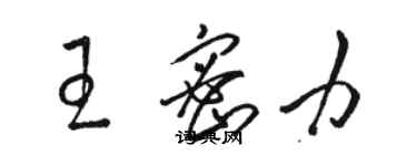 駱恆光王密力草書個性簽名怎么寫