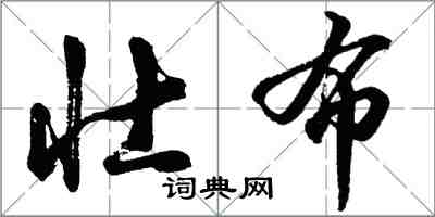 胡問遂壯布行書怎么寫