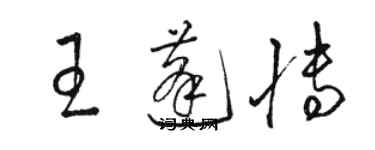 駱恆光王蓬博草書個性簽名怎么寫