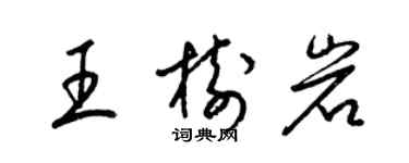 梁錦英王樹岩草書個性簽名怎么寫