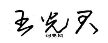 朱錫榮王光君草書個性簽名怎么寫