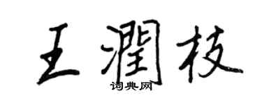 王正良王潤枝行書個性簽名怎么寫