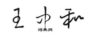 駱恆光王中和草書個性簽名怎么寫