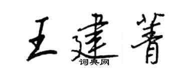王正良王建菁行書個性簽名怎么寫