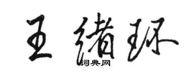 駱恆光王緒環行書個性簽名怎么寫