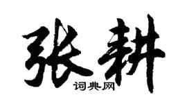 胡問遂張耕行書個性簽名怎么寫