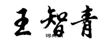 胡問遂王智青行書個性簽名怎么寫