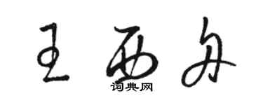 駱恆光王西舟草書個性簽名怎么寫