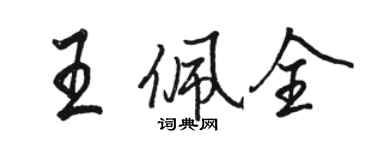 駱恆光王佩全行書個性簽名怎么寫