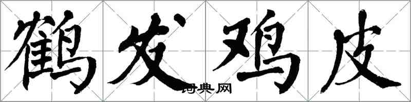 翁闓運鶴髮雞皮楷書怎么寫