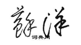 駱恆光蘇洋草書個性簽名怎么寫