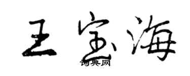 曾慶福王寶海行書個性簽名怎么寫