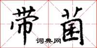 周炳元帶菌楷書怎么寫