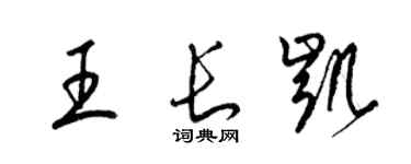 梁錦英王長凱草書個性簽名怎么寫