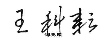 駱恆光王科耘草書個性簽名怎么寫