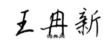 王正良王冉新行書個性簽名怎么寫