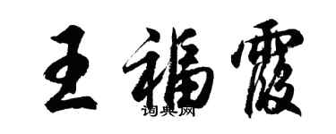 胡問遂王福霞行書個性簽名怎么寫