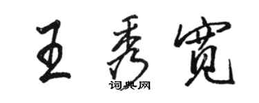 駱恆光王秀寬行書個性簽名怎么寫