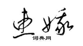 梁錦英惠娥草書個性簽名怎么寫