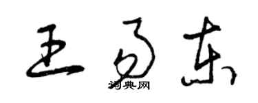 曾慶福王易東草書個性簽名怎么寫