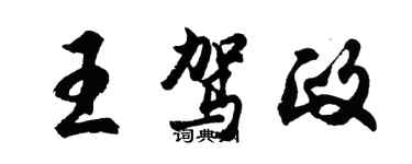 胡問遂王駕政行書個性簽名怎么寫