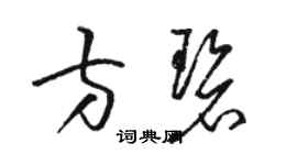 駱恆光方碧草書個性簽名怎么寫