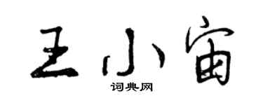 曾慶福王小宙行書個性簽名怎么寫