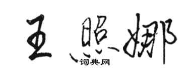 駱恆光王照娜行書個性簽名怎么寫