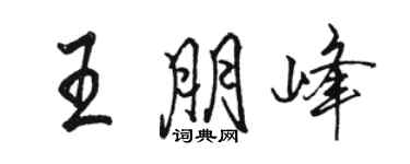 駱恆光王朋峰行書個性簽名怎么寫