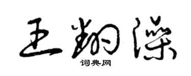 曾慶福王翻澡草書個性簽名怎么寫