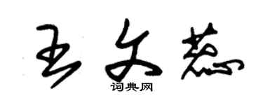 朱錫榮王文蕊草書個性簽名怎么寫