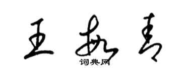 梁錦英王敏青草書個性簽名怎么寫