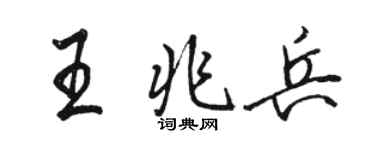 駱恆光王兆兵行書個性簽名怎么寫