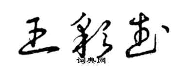 曾慶福王彩武草書個性簽名怎么寫