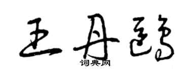 曾慶福王丹鷗草書個性簽名怎么寫