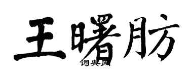 翁闓運王曙肪楷書個性簽名怎么寫