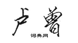 駱恆光盧曾行書個性簽名怎么寫
