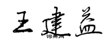 曾慶福王建益行書個性簽名怎么寫