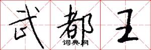 武都王怎么寫好看
