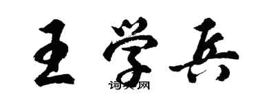 胡問遂王學兵行書個性簽名怎么寫