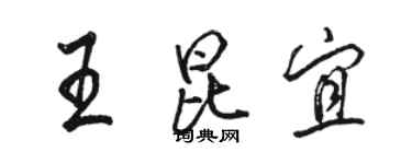 駱恆光王昆宜行書個性簽名怎么寫