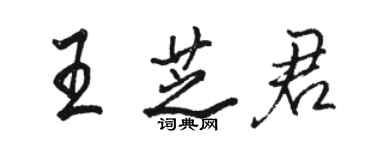 駱恆光王芝君行書個性簽名怎么寫