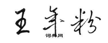 駱恆光王年粉行書個性簽名怎么寫