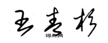 朱錫榮王青杉草書個性簽名怎么寫