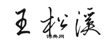 駱恆光王松溪行書個性簽名怎么寫