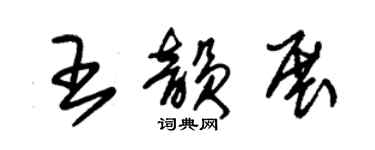 朱錫榮王韻展草書個性簽名怎么寫