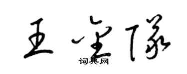 梁錦英王金隊草書個性簽名怎么寫
